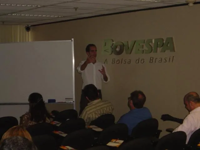Palestra na sede da Bovespa, São Paulo